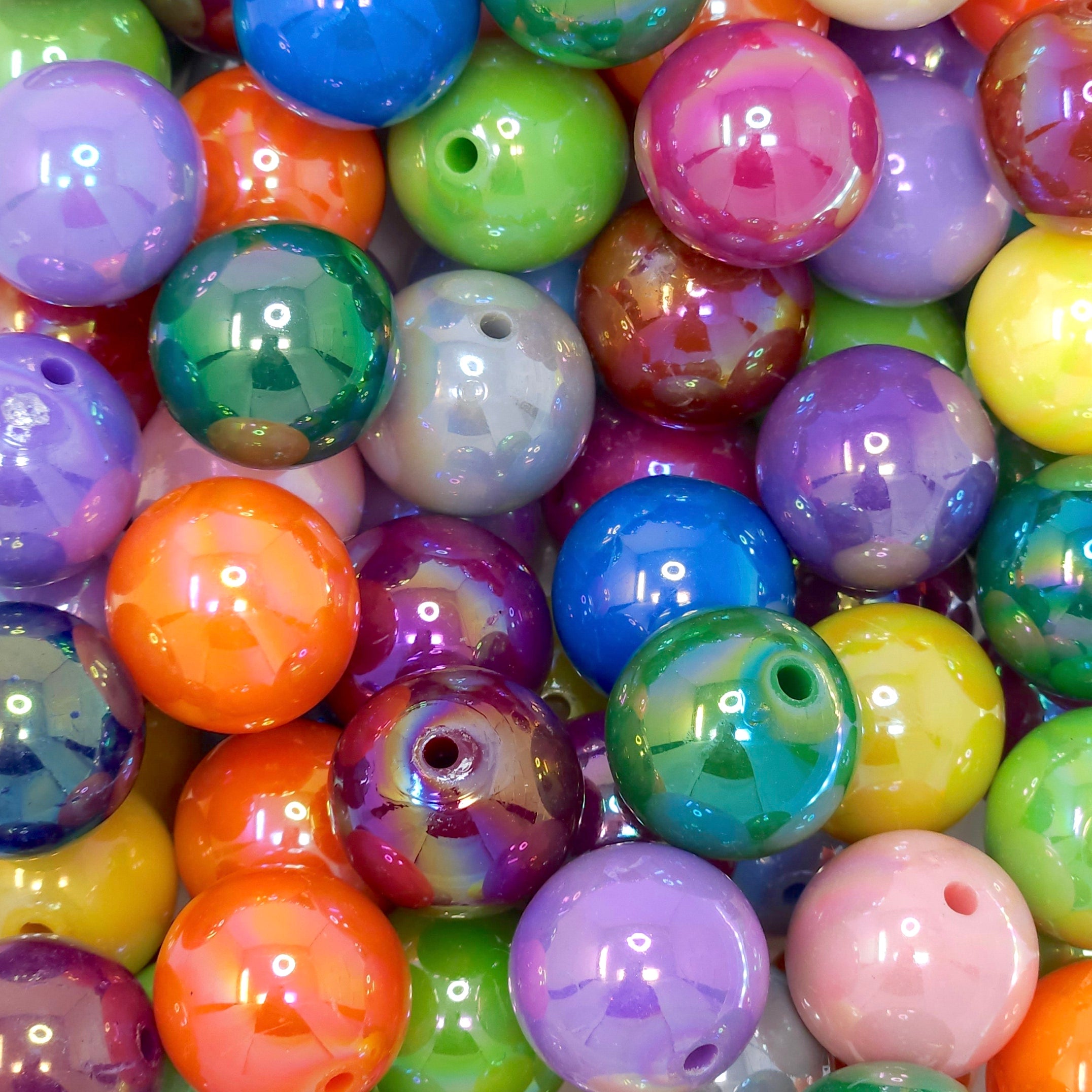 20mm Acrylic Beads Rainbow Palette Beads