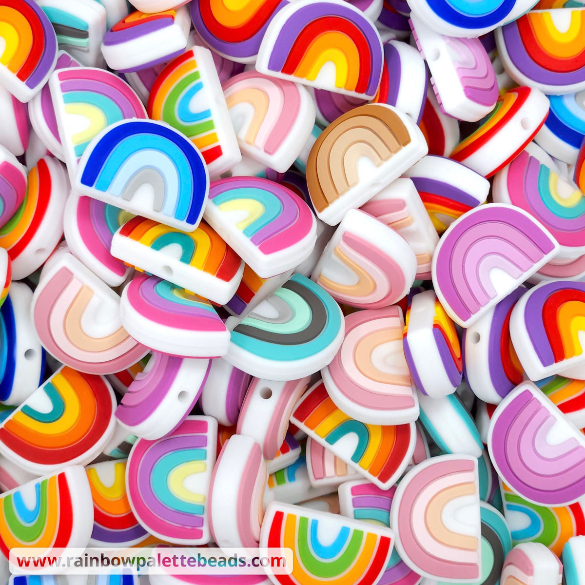 Rainbow Focal Scoop Destash - Rainbow Palette Beads