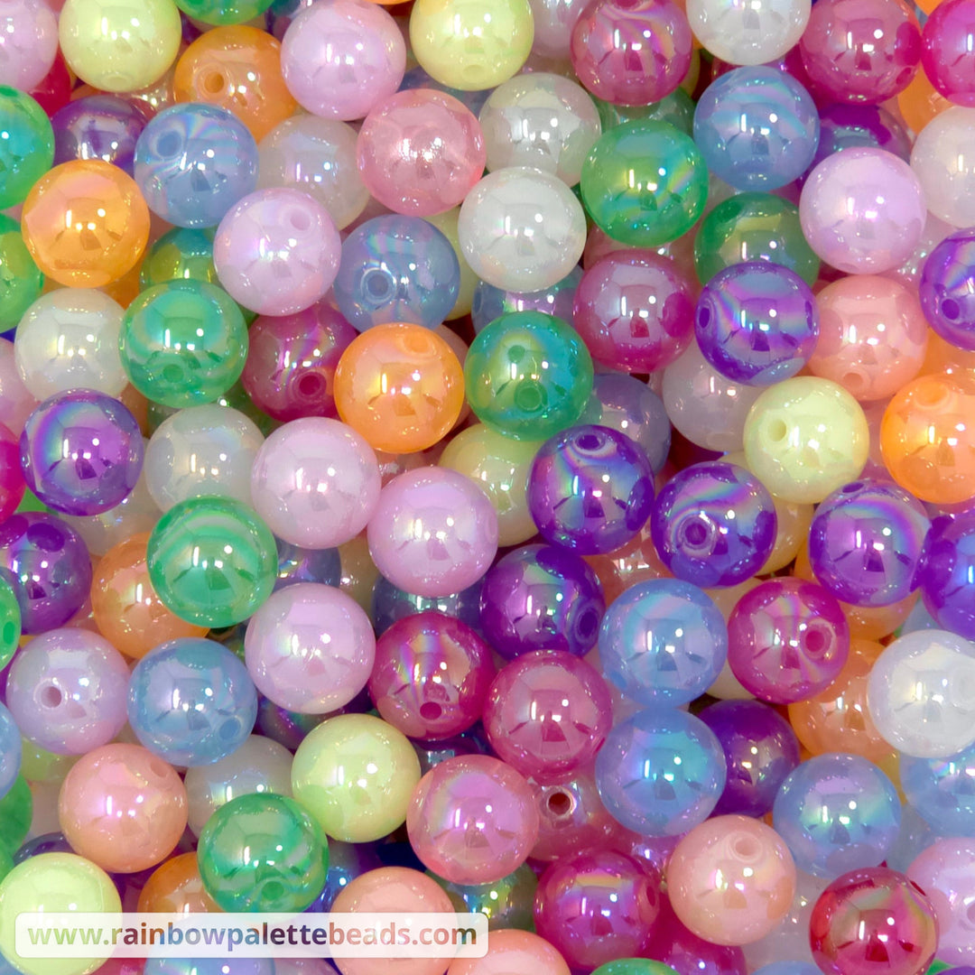 12mm AB Jelly Bead Mix (10 beads) - Beads