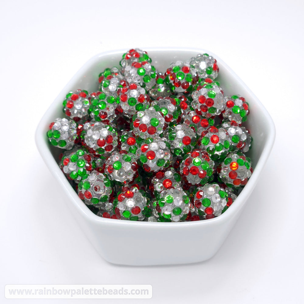 12mm Christmas Confetti Acrylic Rhinestone Beads Beads