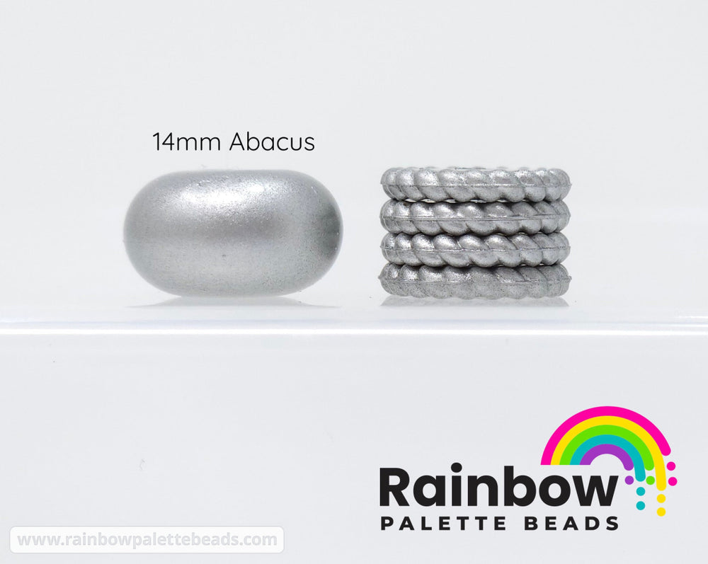 12mm Light Gray Thin Twist Silicone Spacer Beads (multipack) Beads
