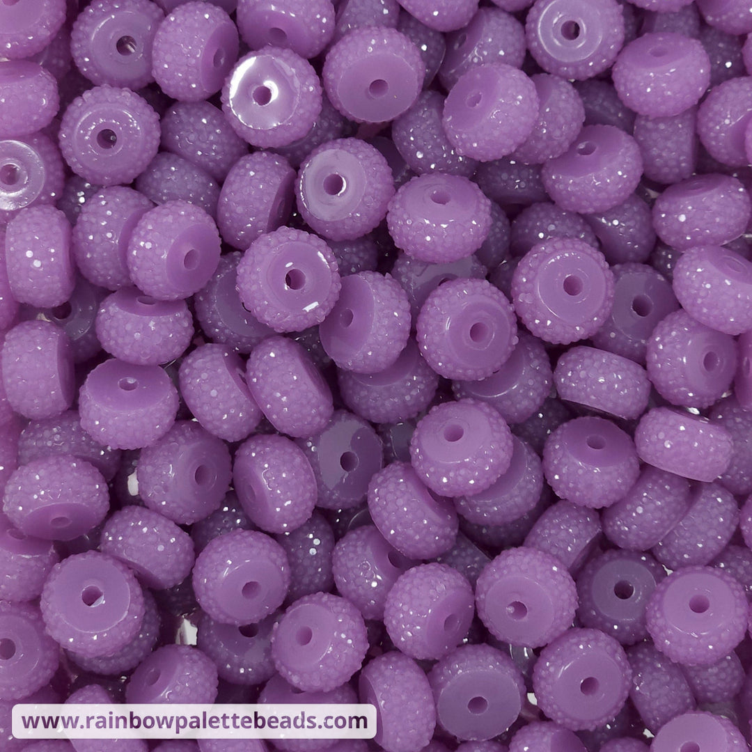 12mm Wisteria Purple Abacus Acrylic Spacer Beads (20 Beads)
