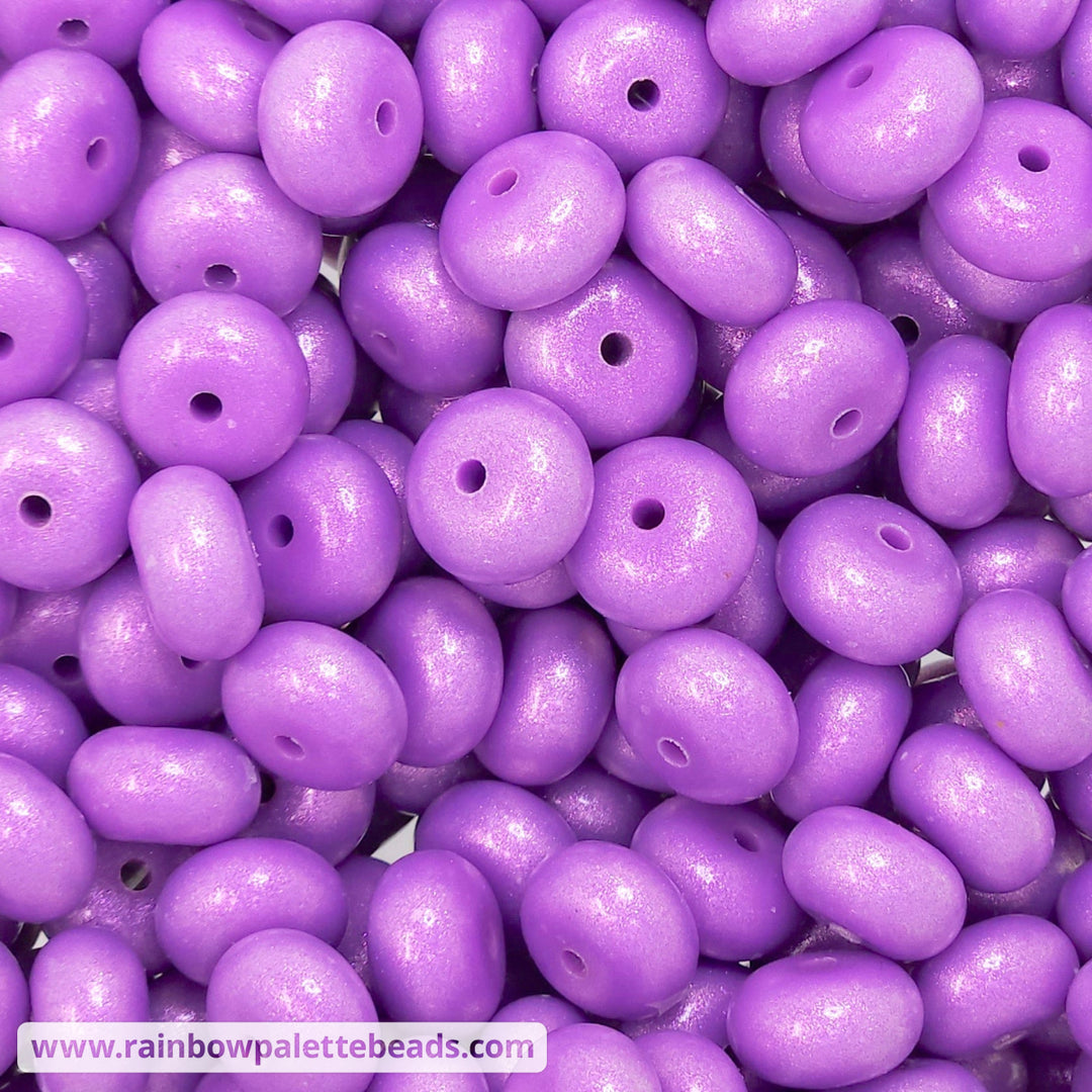 14mm Premium Lavender Opal Abacus Silicone Beads (5 Beads) Beads