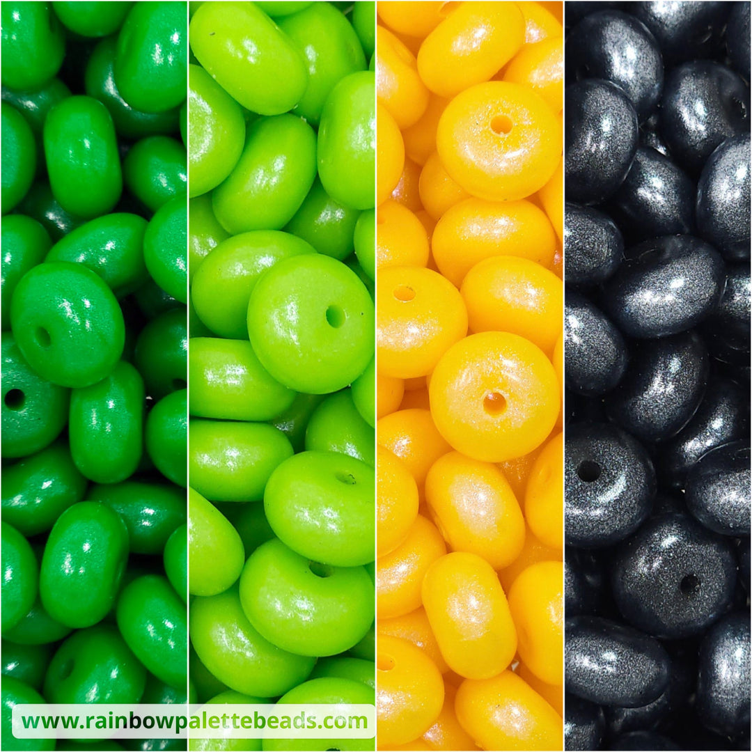 14mm St. Patrick’s Day Shimmer Pearl Abacus Spacer Silicone Beads (40 beads) Beads