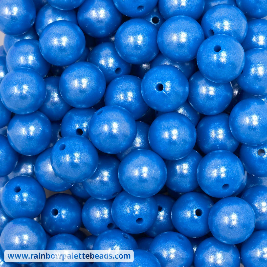 15mm Bahama Shimmer Pearl Silicone Bead Beads