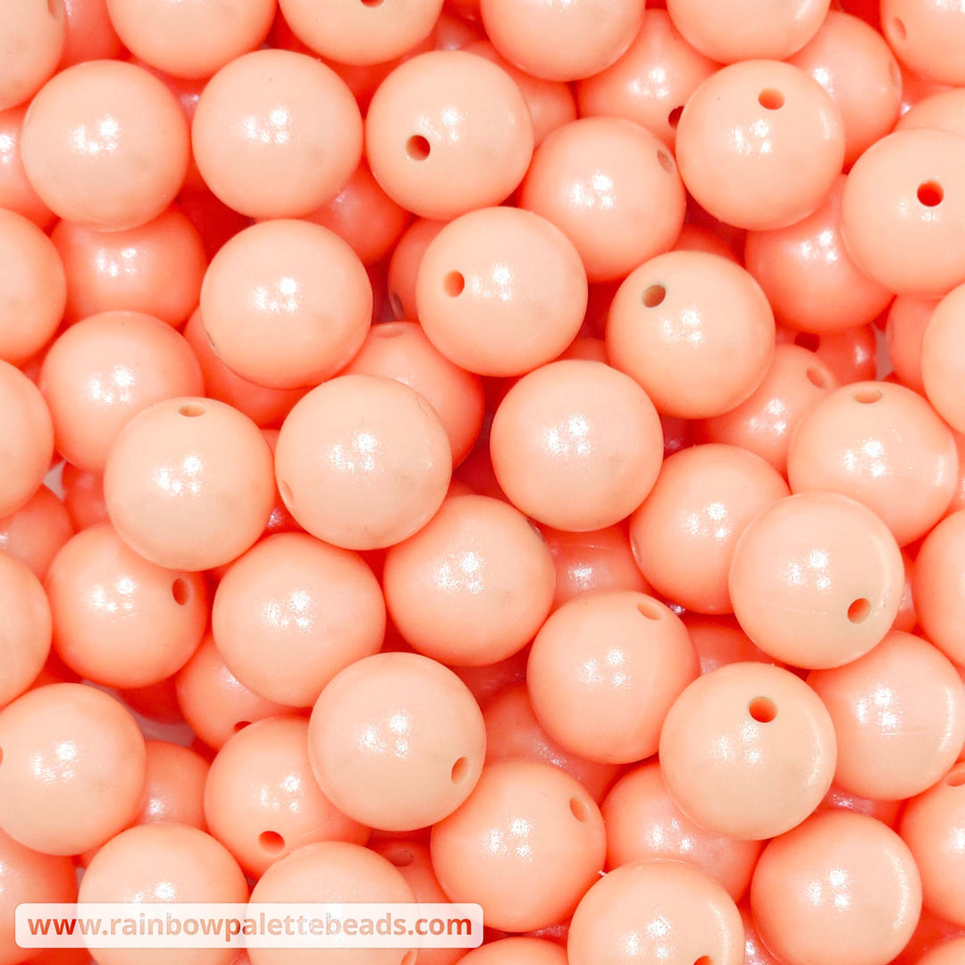 15mm Creamsicle Shimmer Pearl Silicone Bead Beads