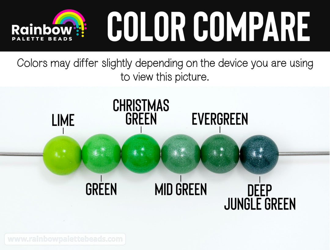 15mm Green Shimmer Pearl Silicone Bead Beads