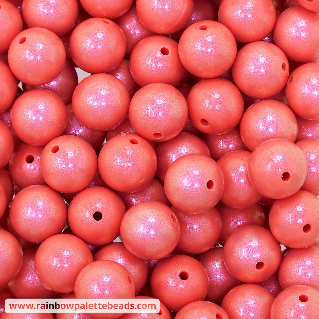 15mm Premium Coral Opal Silicone Bead Beads