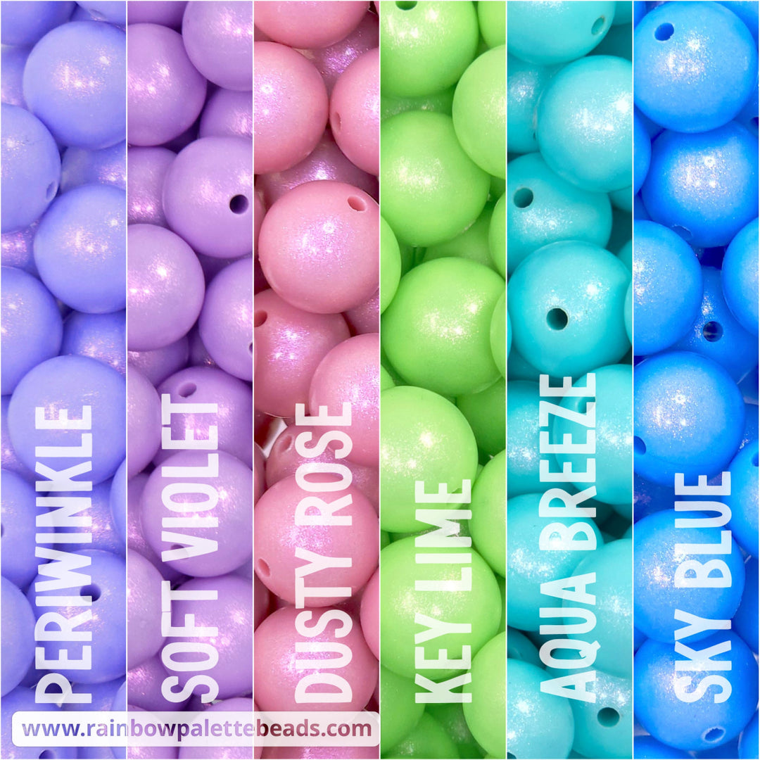 15mm Premium Dreamy Opal Silicone Bead Mix (30 beads) - Beads