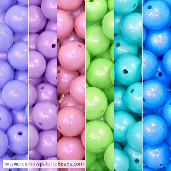 15mm Premium Dreamy Opal Silicone Bead Mix (30 beads) - Beads