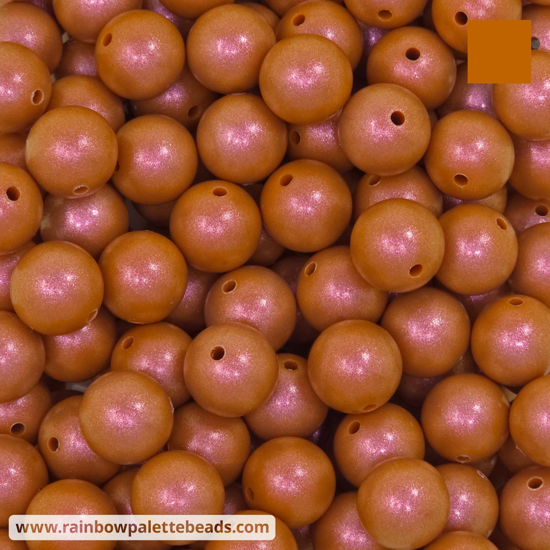 15mm Premium Gingerbread Brown Opal Silicone Bead - Beads