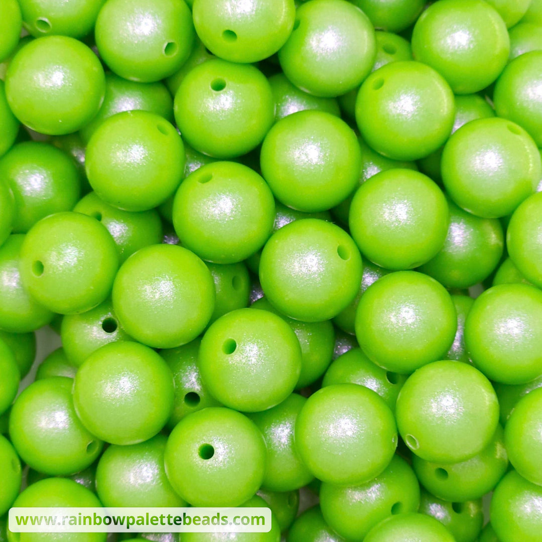 15mm Premium Lime Opal Silicone Bead Beads