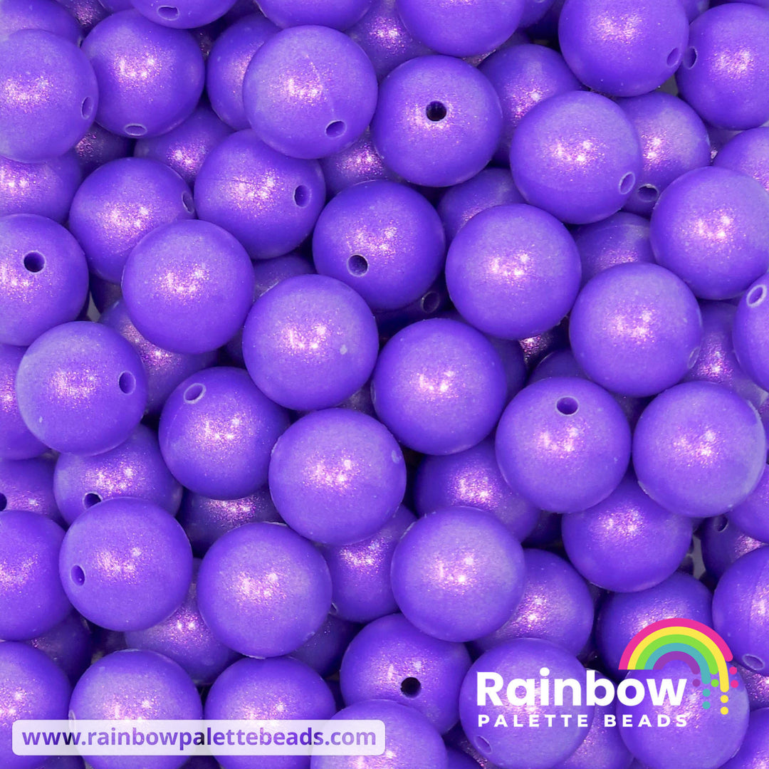 15mm Premium Neon Purple Opal Silicone Bead Beads