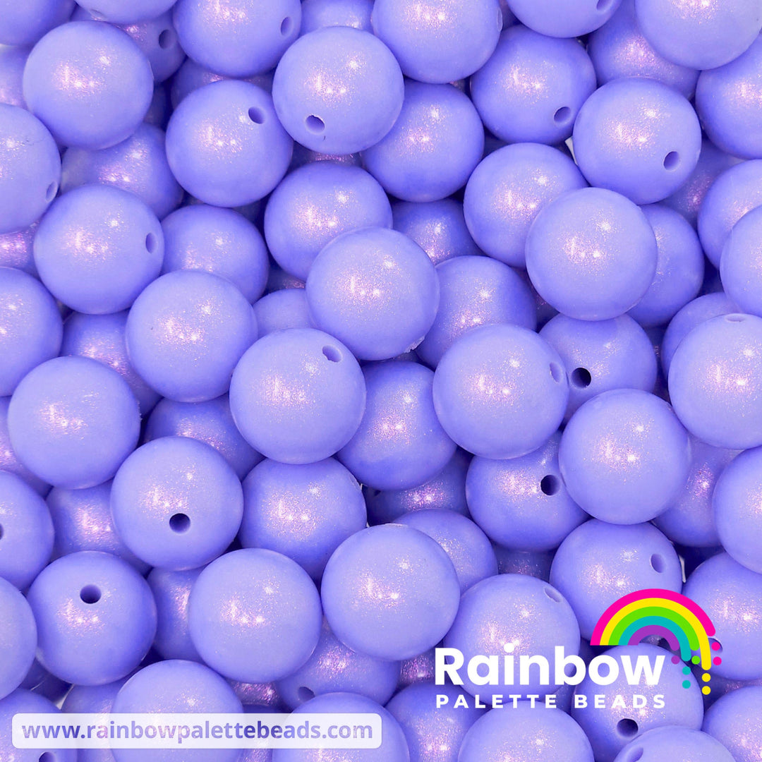 15mm Premium Periwinkle Purple Opal Silicone Bead Beads