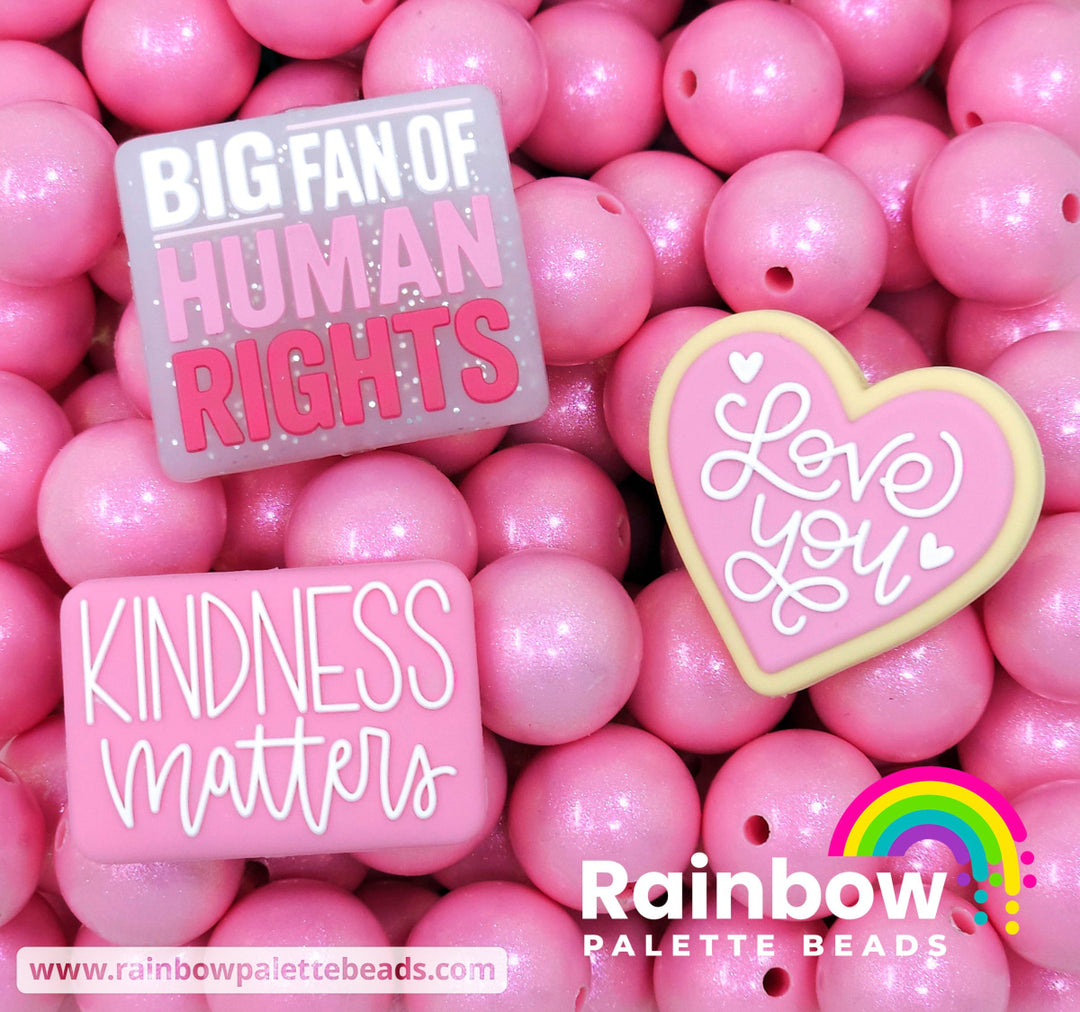 15mm Premium Pink Petal Opal Silicone Bead Beads