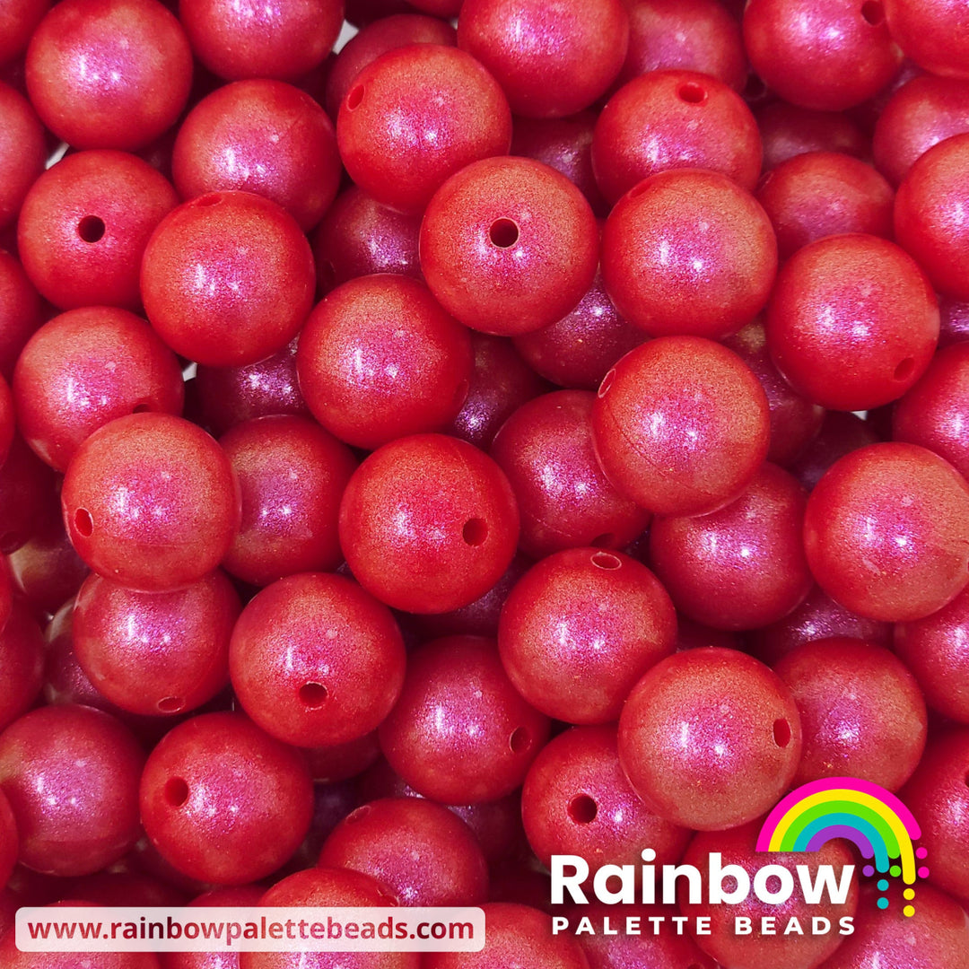 15mm Premium Red Opal Silicone Bead Beads