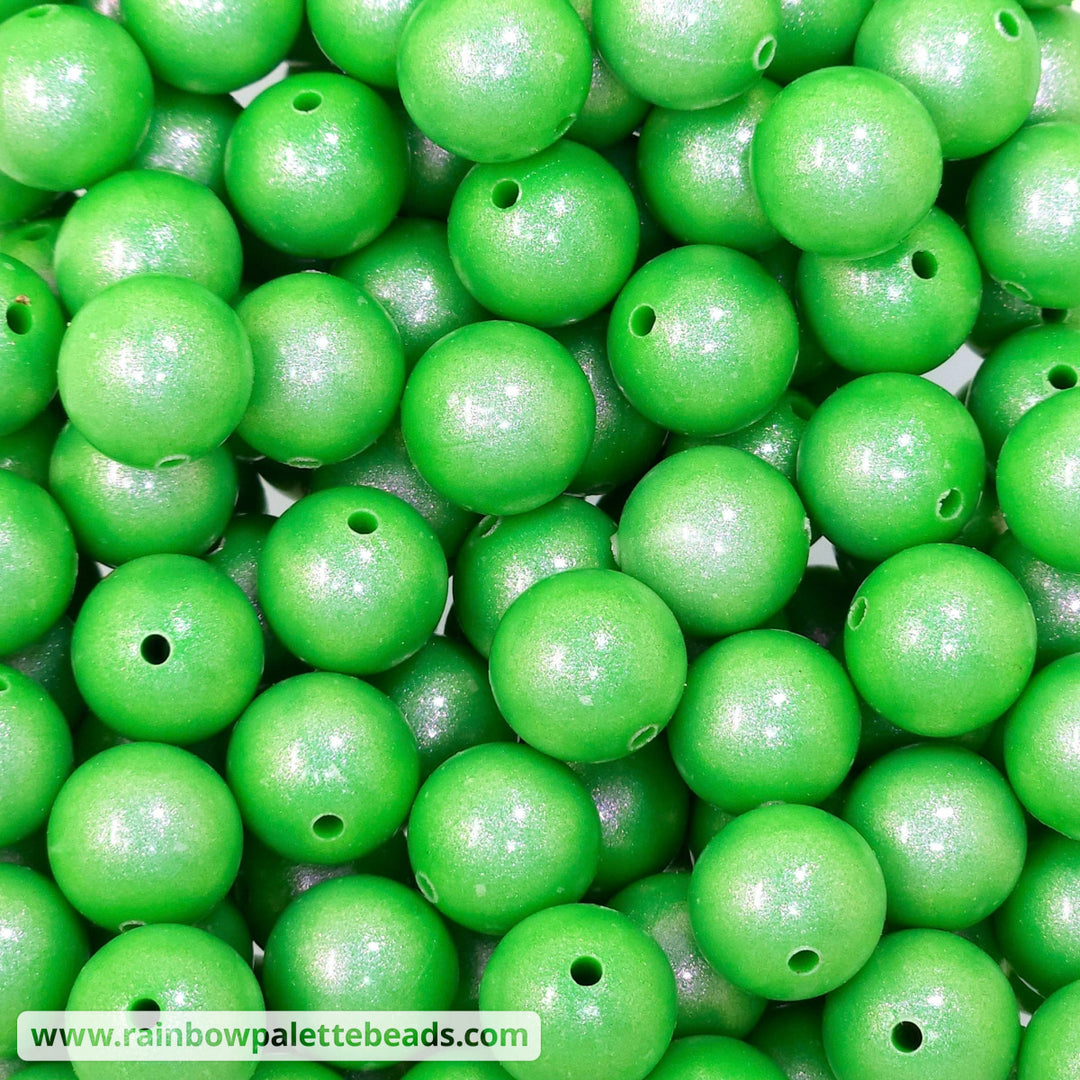 15mm Premium Summer Green Opal Silicone Bead Beads
