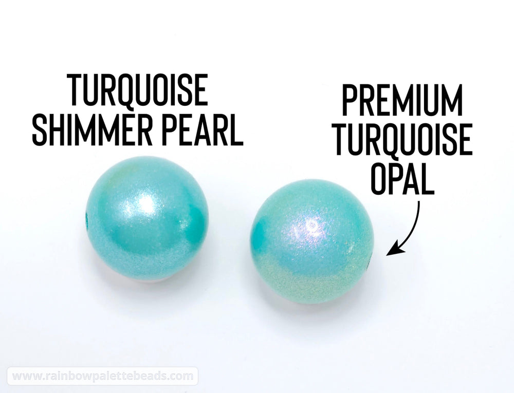 15mm Premium Turquoise Opal Silicone Bead Beads