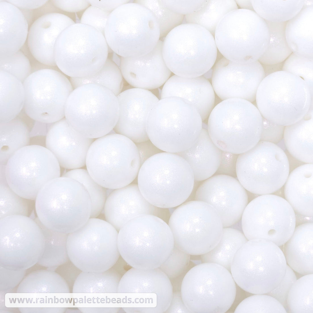 15mm Premium White Opal Silicone Bead Beads