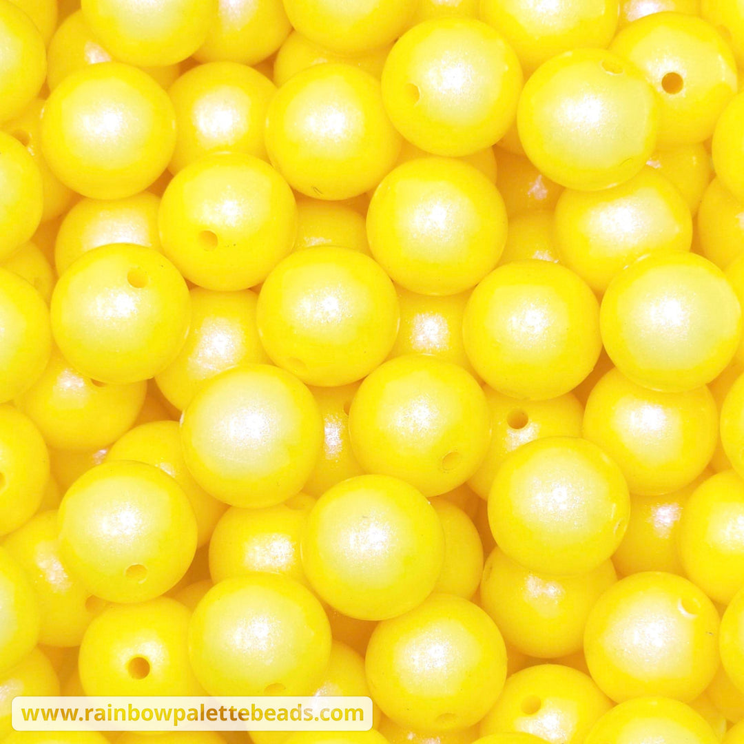 15mm Premium Yellow Opal Silicone Bead Beads