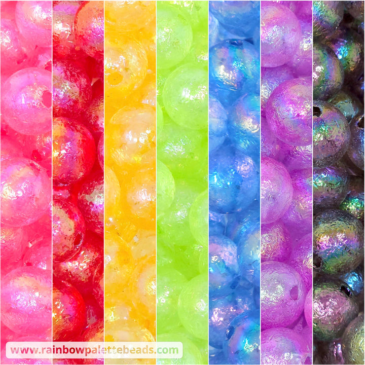 16mm AB Assorted Color Glacier Acrylic Beads Mix (35 Beads) - Beads