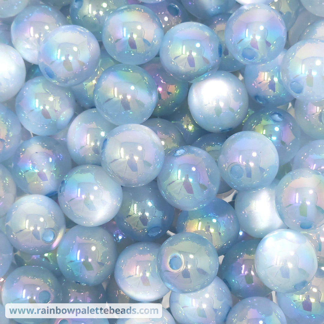 16mm AB Baby Blue Magic Cat Eye Acrylic Beads Beads