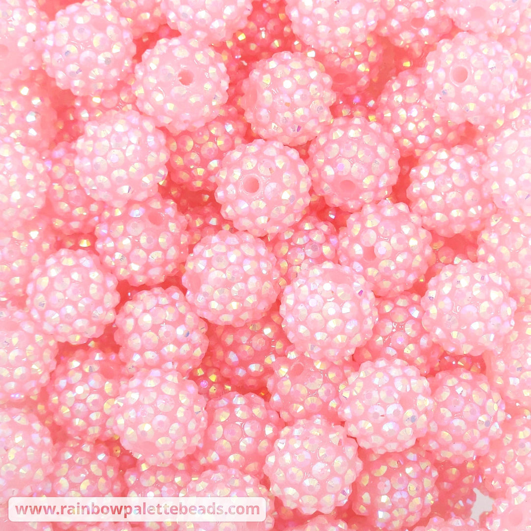 16mm AB Baby Pink Jelly Acrylic Rhinestone Beads Beads