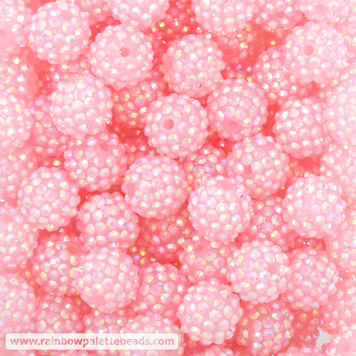 16mm AB Baby Pink Jelly Acrylic Rhinestone Beads Beads