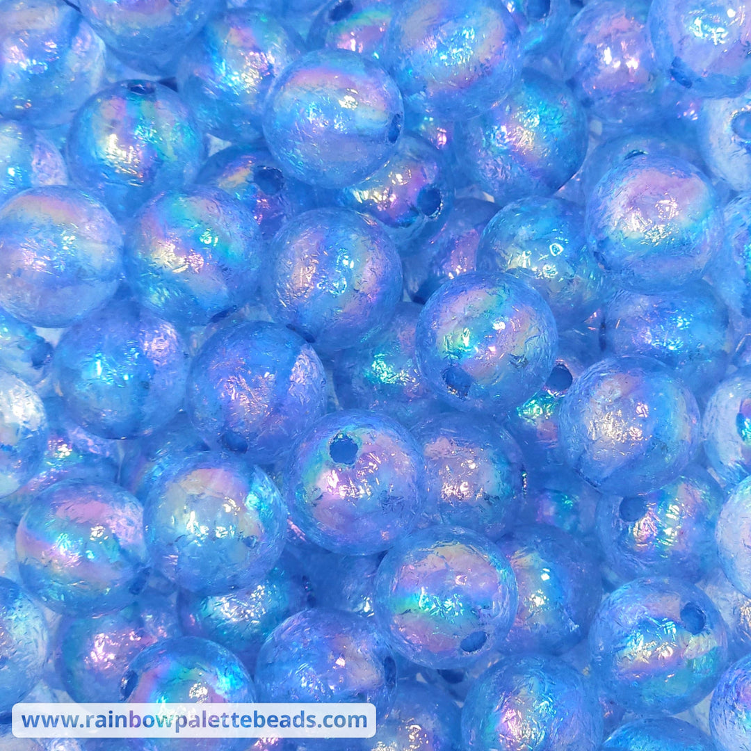 16mm AB Blue Glacier Acrylic Beads - Beads