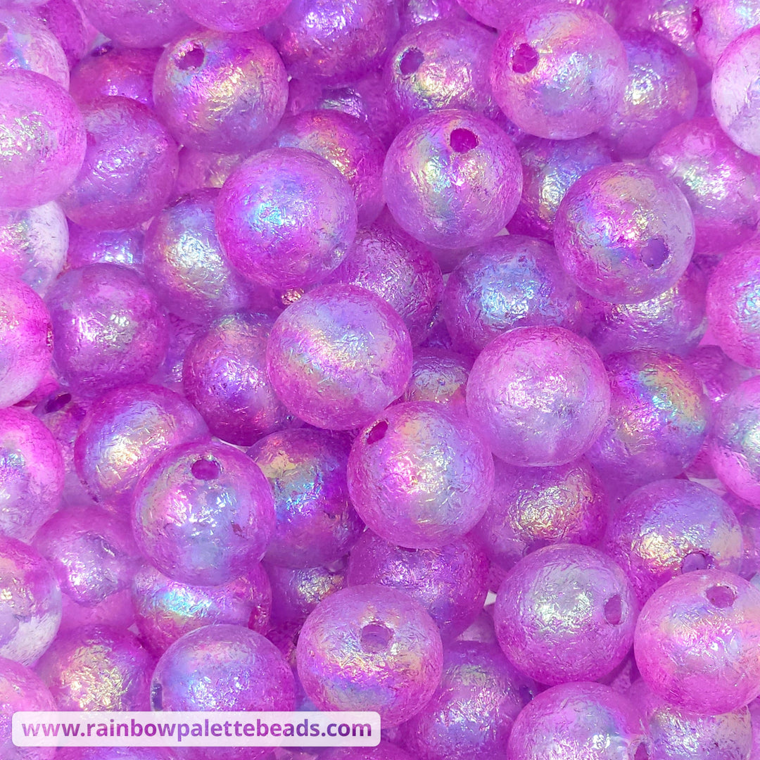 16mm AB Bright Purple Glacier Acrylic Beads Beads