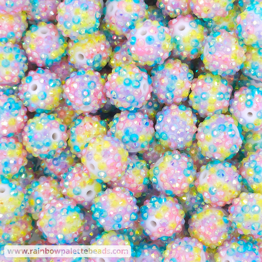 16mm AB Bright Spring Confetti Rhinestone Beads - Beads