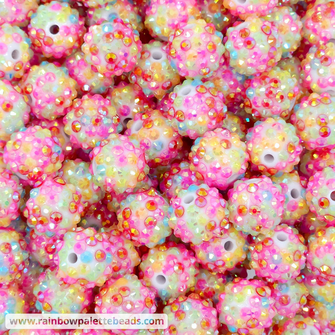 16mm AB Bright Summer Confetti Rhinestone Beads Beads
