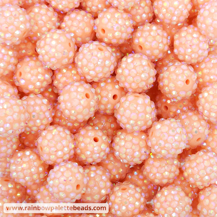 16mm AB Creamsicle Acrylic Rhinestone Beads Beads