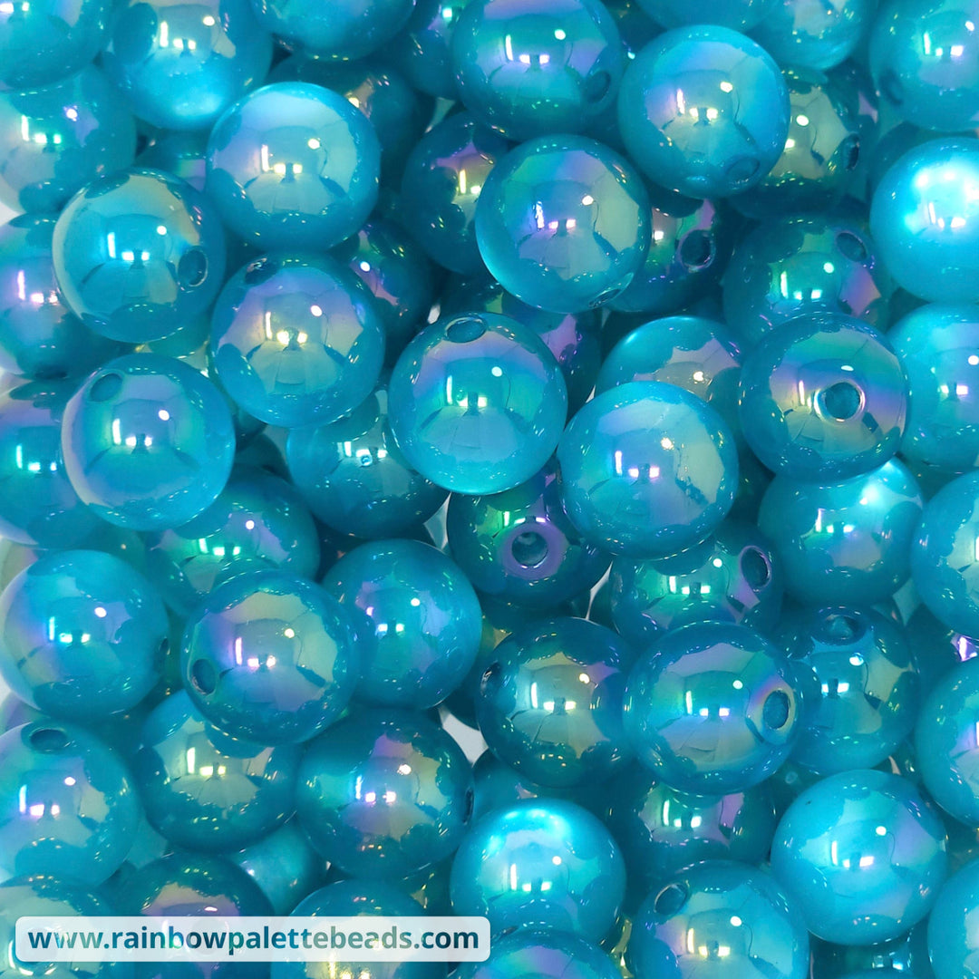 16mm AB Cyan Magic Cat Eye Acrylic Beads Beads