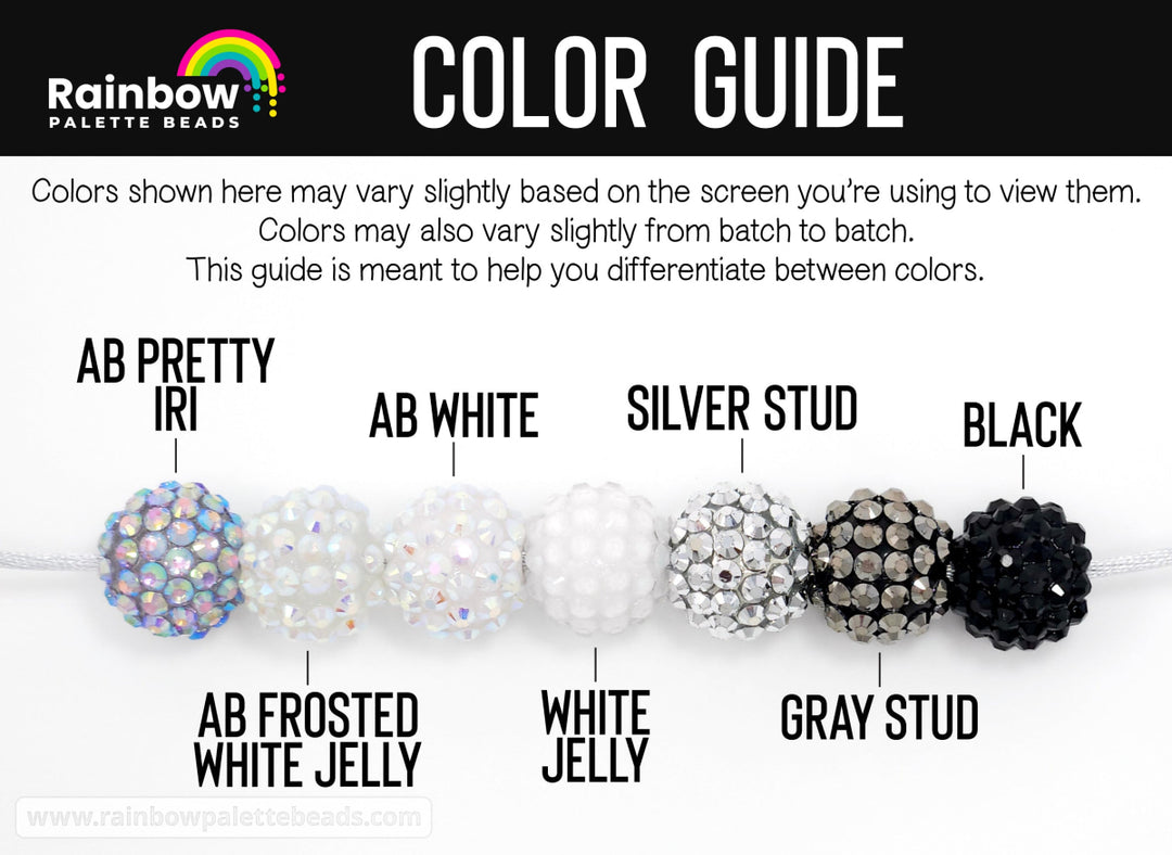 16mm AB Frosted White Jelly Acrylic Rhinestone Beads Beads