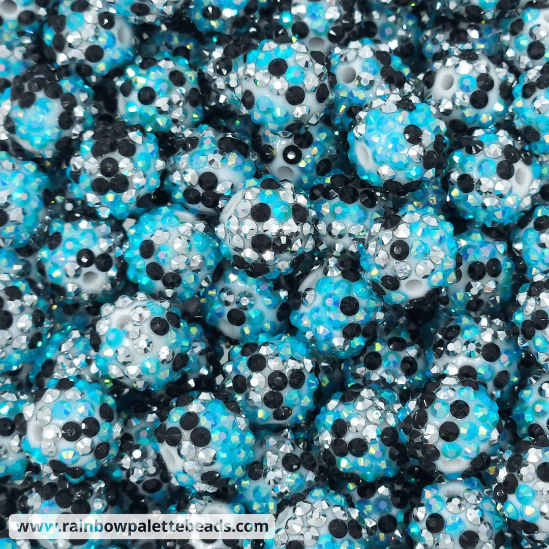 16mm AB Frozen Confetti Rhinestone Beads Beads