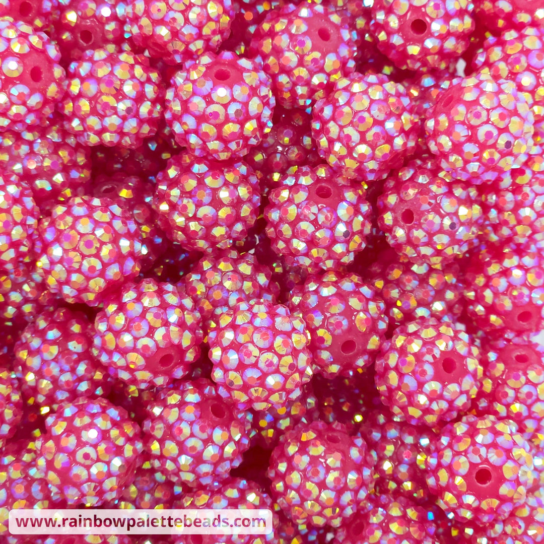 16mm AB Fuchsia Jelly Acrylic Rhinestone Beads Beads