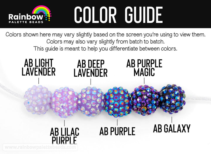 16mm AB Galaxy Acrylic Rhinestone Beads Beads