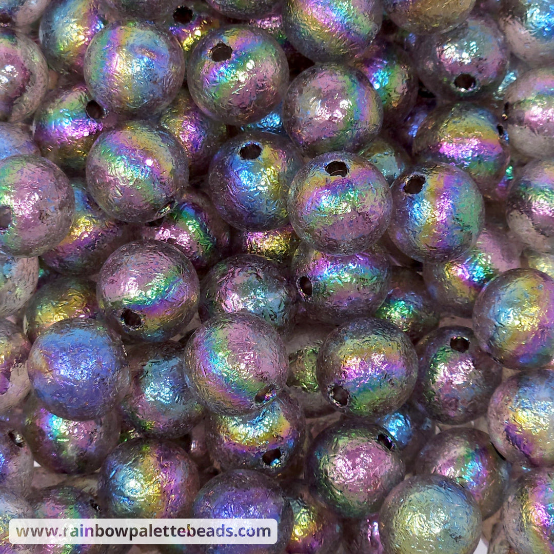 16mm AB Gray/Black Glacier Acrylic Beads Beads