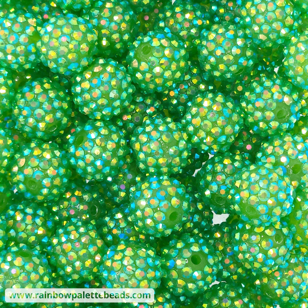 16mm AB Green Jelly Acrylic Rhinestone Beads Beads