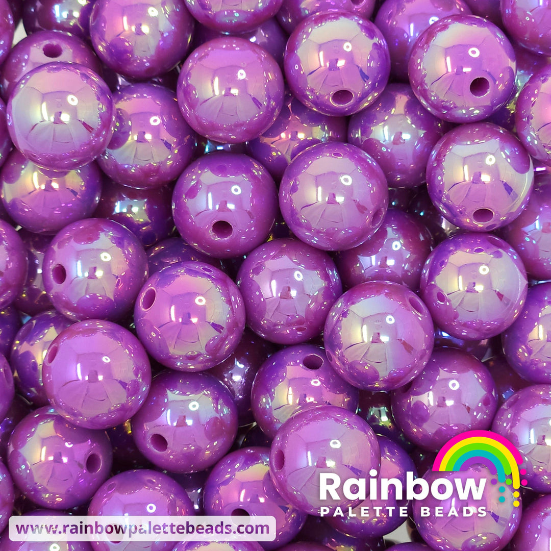 16mm AB Lavender Orchid Solid Acrylic Beads Beads