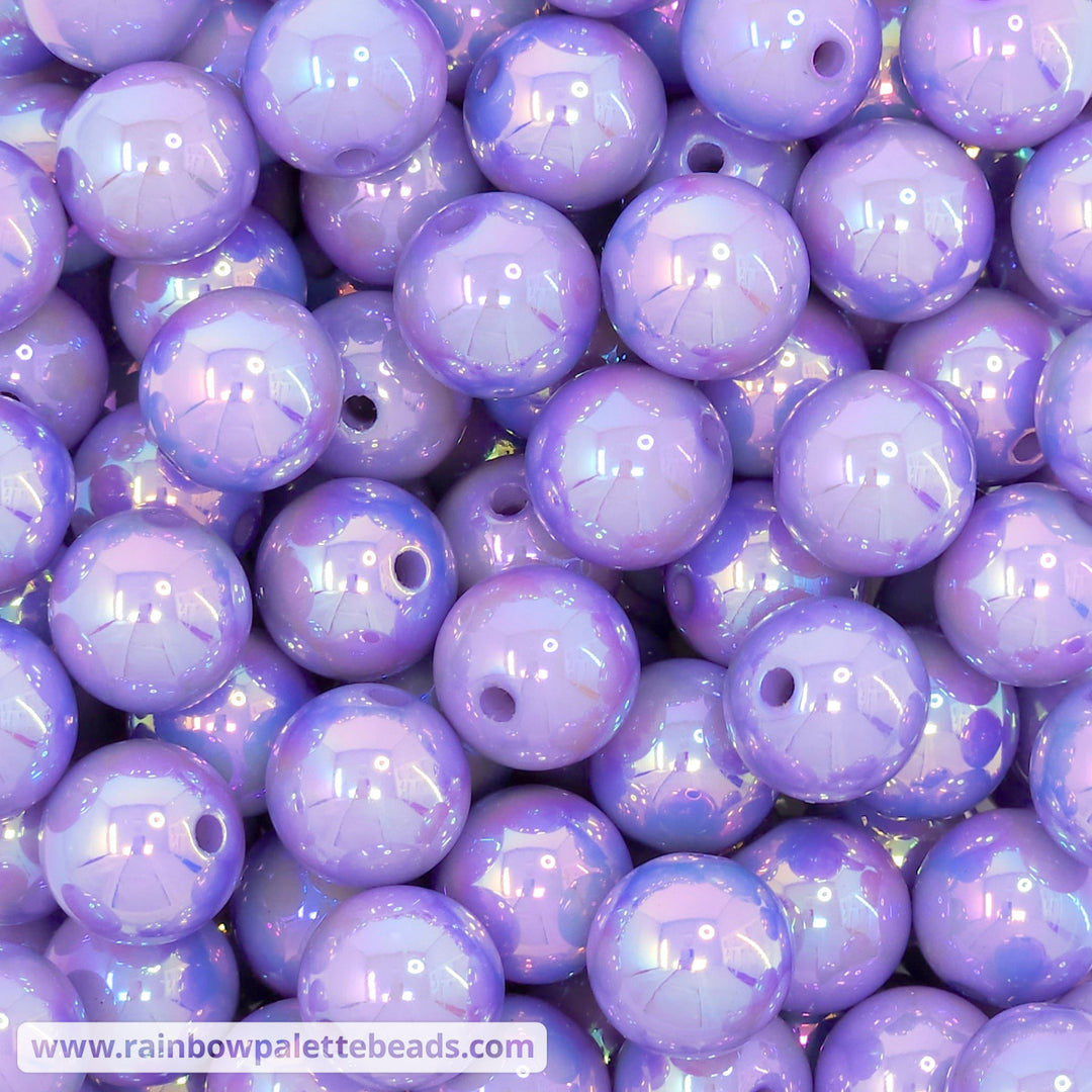 16mm AB Light Purple Solid Acrylic Beads Beads