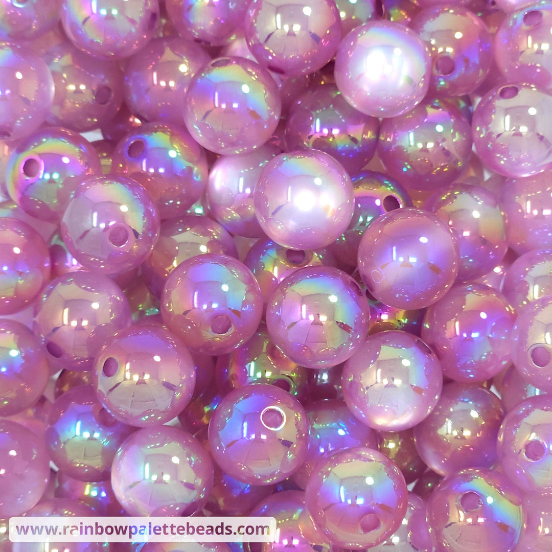 16mm AB Lilac Magic Cat Eye Acrylic Beads - Beads