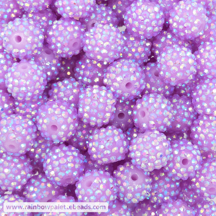 16mm Lilac Purple Acrylic Rhinestone Beads Beads