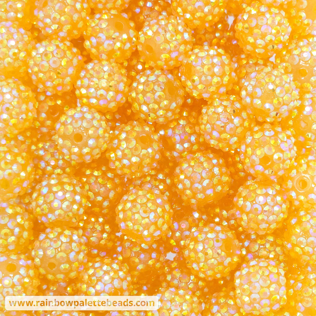 16mm AB Orangeade Jelly Acrylic Rhinestone Beads Beads