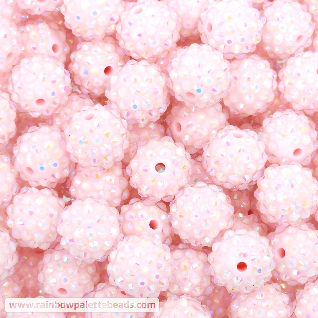 16mm AB Powder Pink Acrylic Rhinestone Beads Beads