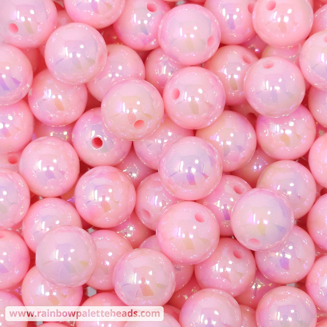 16mm AB Princess Pink Solid Acrylic Beads Beads