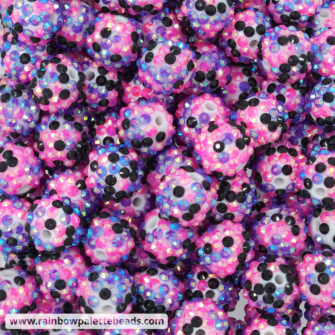 16mm AB Punk Rock Princess Confetti Rhinestone Beads Beads