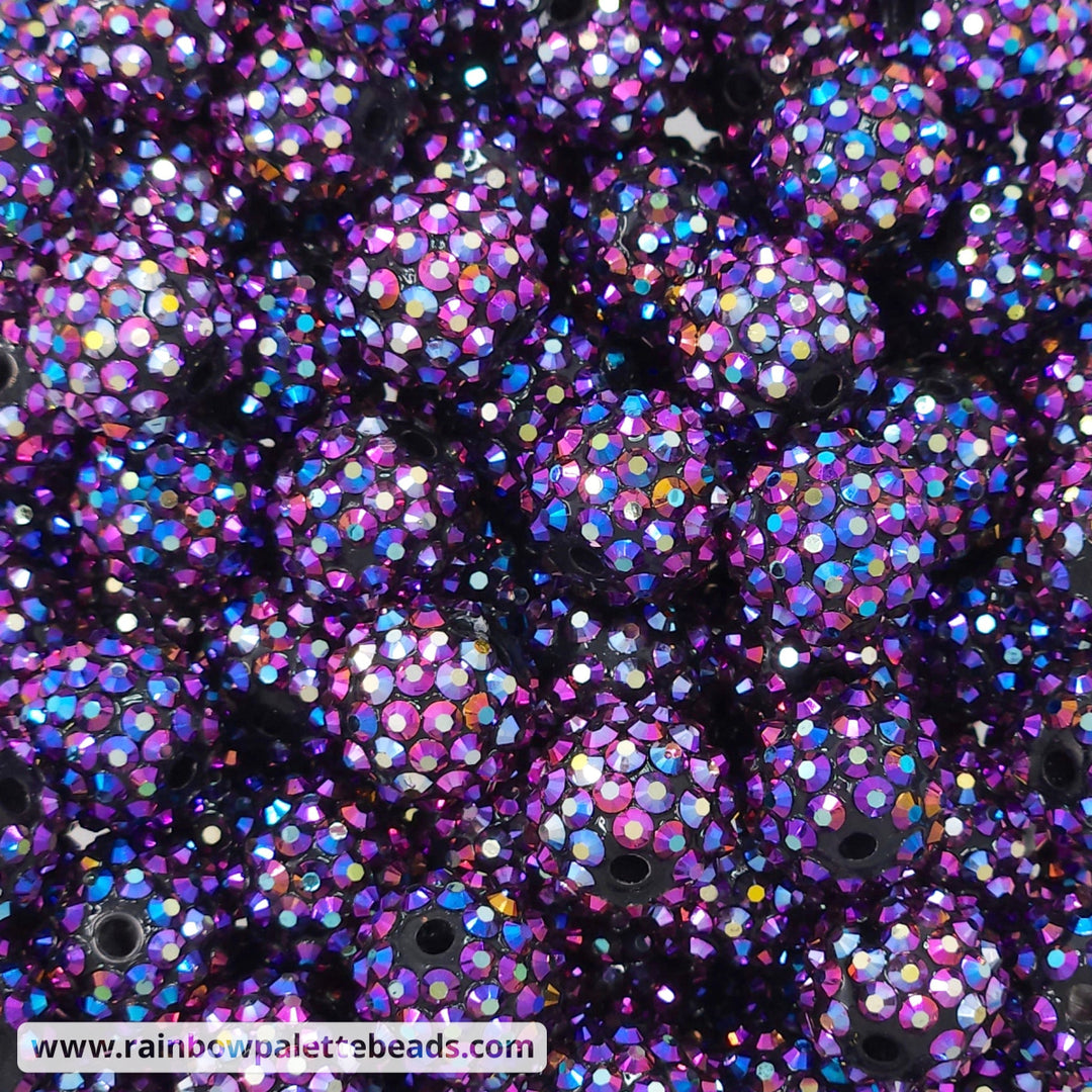 16mm AB Purple Magic Acrylic Rhinestone Beads Beads