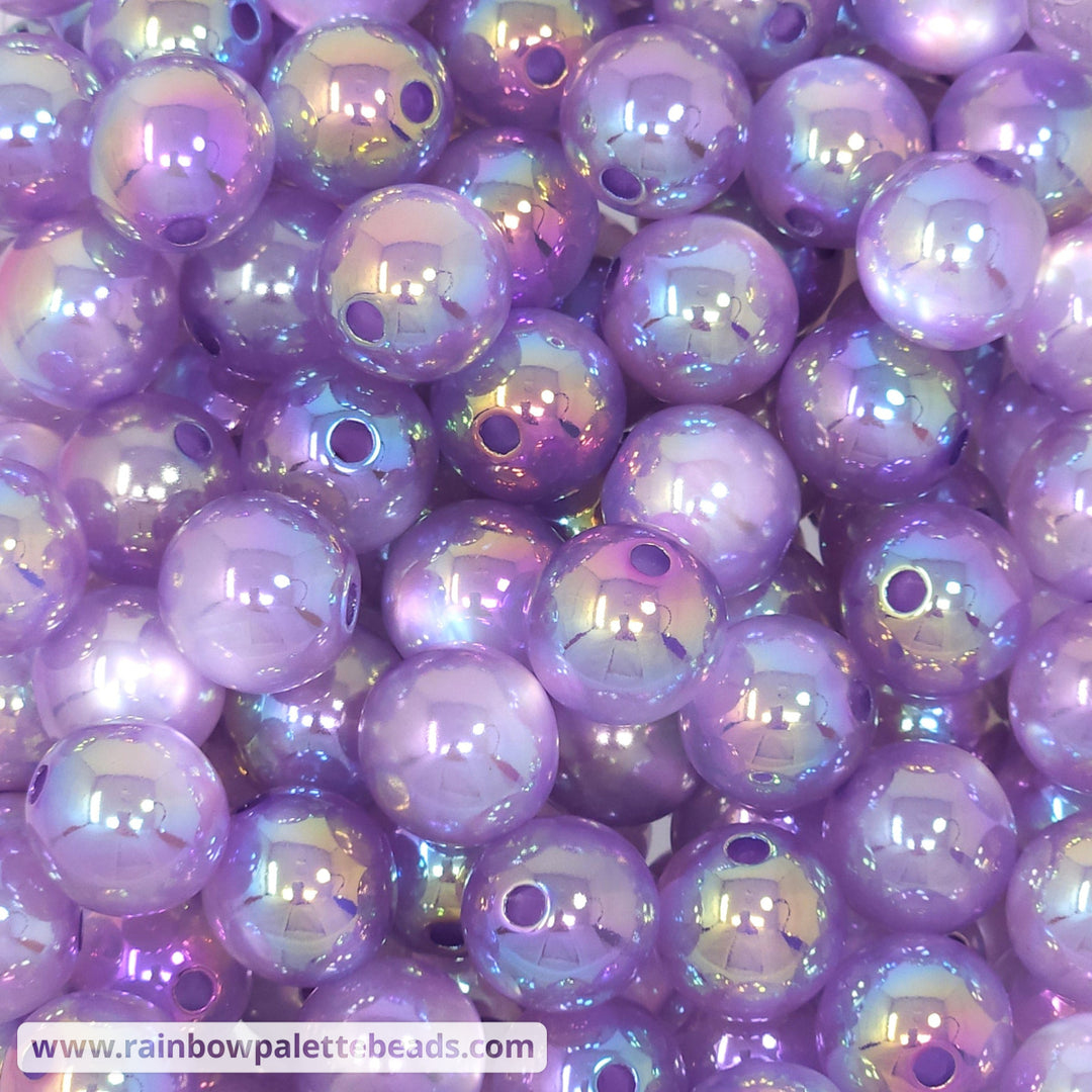 16mm AB Purple Magic Cat Eye Acrylic Beads Beads